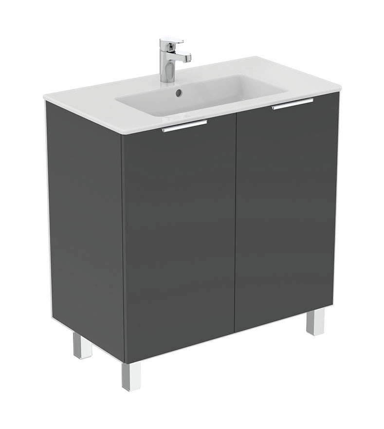 Шкаф за баня Eurovit 80см. сив IDEAL STANDARD